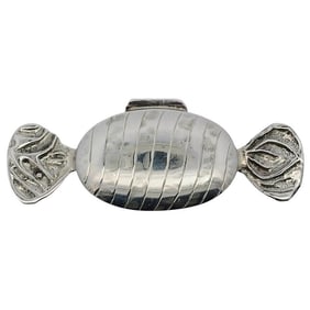 Sterling Silver "Wrapped Candy" Pill Box