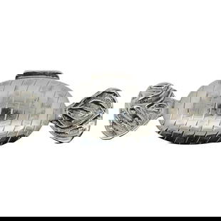 Sterling Silver "Wrapped Candy" Pill Box: Sterling Silver "Wrapped Candy" Pill Box21st Century, ContinentalSterling Silver hinged pill box, designed as a wrapped hard candy. Marked '925'. Total weight: 14 grams.W: 2 1/4"; Total weight: 14 gra