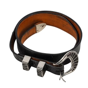 Vintage Billy Martin’s Sterling Silver & Leather Belt