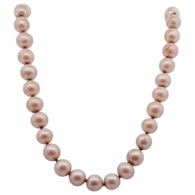 Antique 14k Gold and Pearl Beaded Necklace