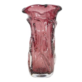Murano Glass Amethyst Vase