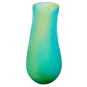 Battuta Style Large Art Glass Vase