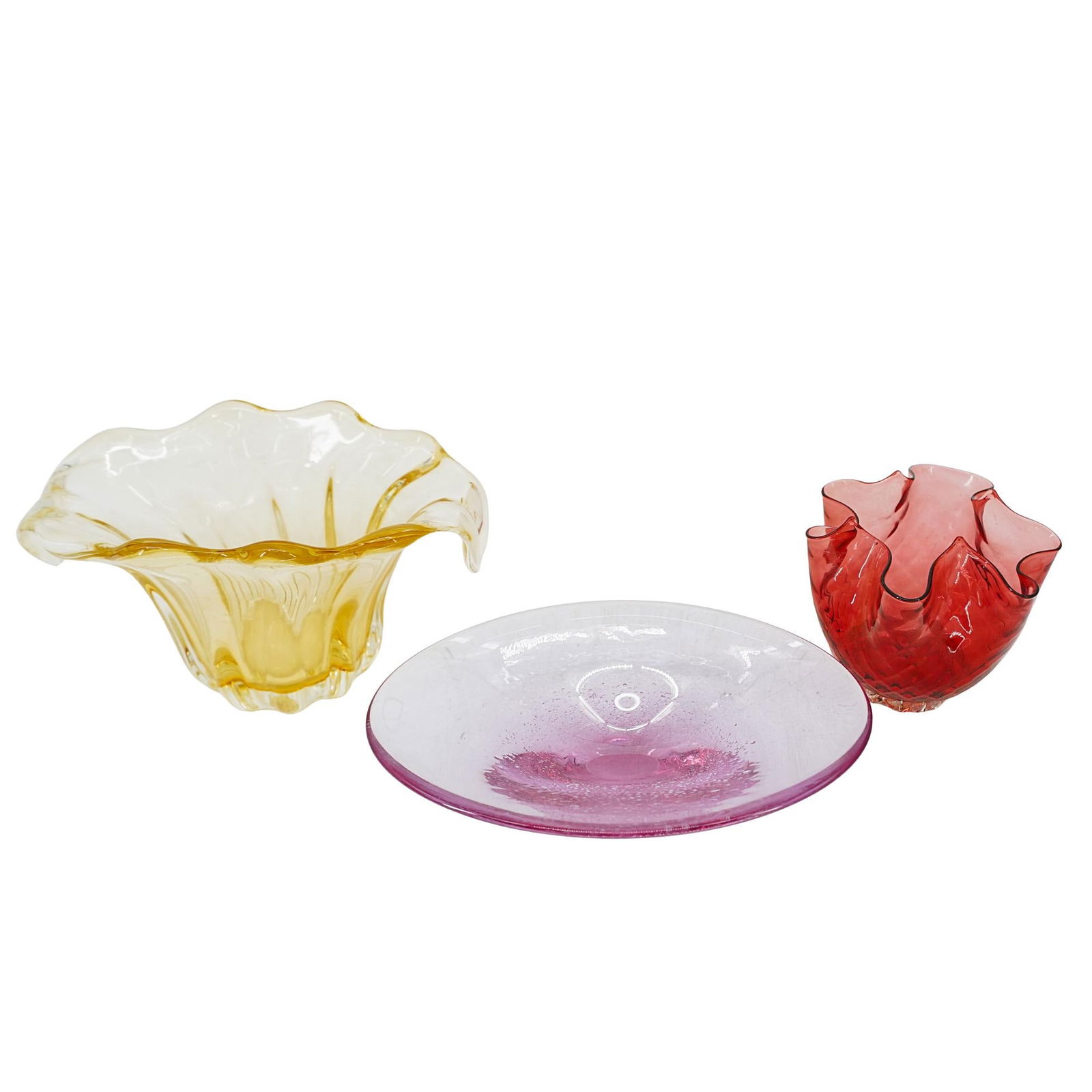 (3 Pcs) Murano Glass Bowls (1 of 12)