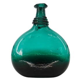 18th Cent. Glass Saddle Flask
