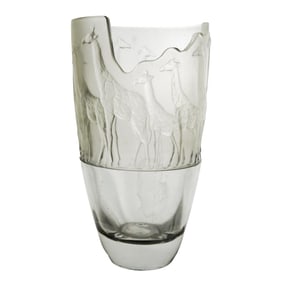 Vintage Nachtmann Crystal Giraffe Vase