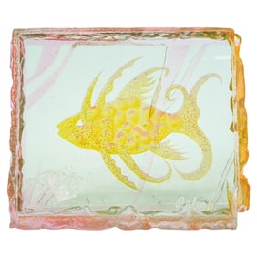 Susan Pelish Art Glass Fish Tile
