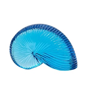 Baccarat Blue Crystal "Nautilus" Paperweight