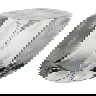 Baccarat Crystal "Dice" Paperweight: Baccarat Crystal "Dice" Paperweight20th Century, FranceBaccarat Crystal "Dice" paperweight in clear crystal. Marked with "Baccarat" hallmark on the underside.H:1 5/8" W: 1 5/8"