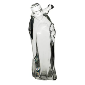 Baccarat Crystal Shepherd with Sheep Nativity Rare Figurine