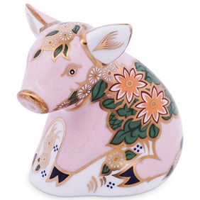 Royal Crown Derby "Pickworth Piglet" Porcelain Paperweight