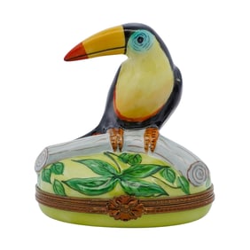 Limoges Rochard "Toucan Bird" Porcelain Trinket Box