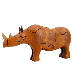 Peter Chapman "Rhino" Wooden Puzzle