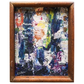 Marcelle Ferron (Canadian, 1924-2001) Abstract Oil on Canvas