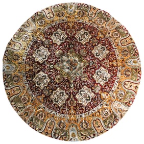 Large Wool Circular Area Rug
