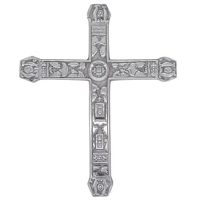 Carved Metal Crucifix