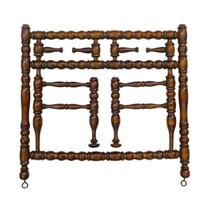 Antique Folding Bobbin Coat Hat Rack