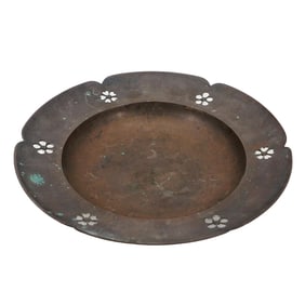Round Bronze Floral Base