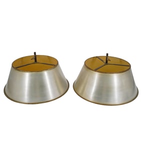Pair of Spun Aluminum Lampshades