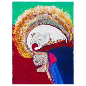 Signed Abstract Pastel On Paper