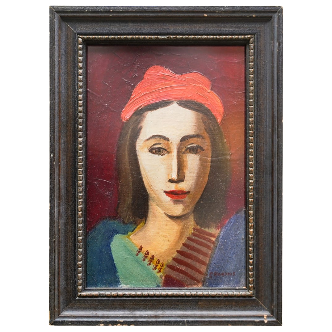 Gerritt Hondius (American, 1891-1970) Oil On Canvas: Gerritt Hondius (American, 1891-1970) Oil On Canvas20th Century, USAGerritt Hondius (American, 1891-1970) Oil on canvas painting, depicting a female's portrait. Signed at bottom right "G. Hondius" Hou