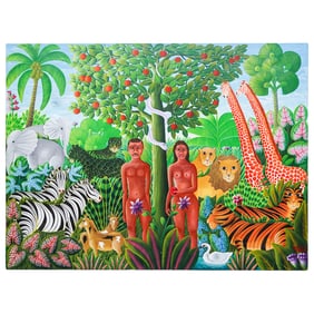 Signed Haitian Painting