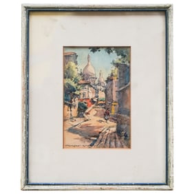 Signed Watercolor On Paper Painting