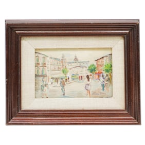 Signed Oil On Canvas Landscape Painting