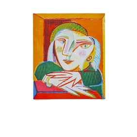 After Pablo Picasso "Femme Accoudee A Sa Fenetre" Litho Color Print