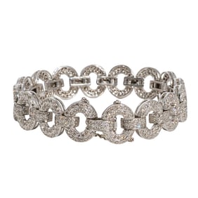 18K White Gold and Diamond Bracelet