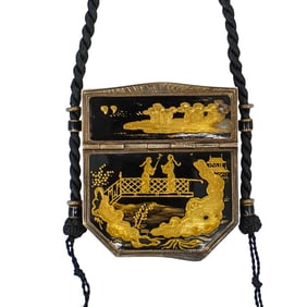 Walser Wald Y Cia Chinoiserie Silver Compact Vanity Pendant