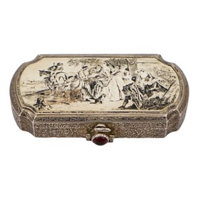 Austrian Sterling Silver and Bone Compact