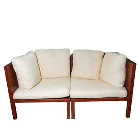Pair of B&B Modular Corner Leather Chairs