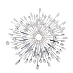 (88 pcs) Westmorland "John and Priscilla" Sterling Silver Flatware