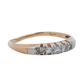 Two-Tone 14K Gold and Diamond Ring