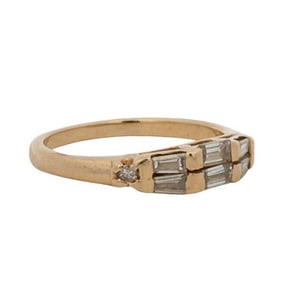 14K Yellow Gold and Diamond Ring