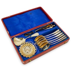 French Vermeil Silver Tea Serving Set