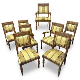 (8 pc) Henredon Upholstered Wood Chairs