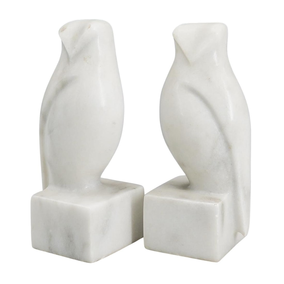 Mid Century Marble Owls Sculptures (1 of 5)