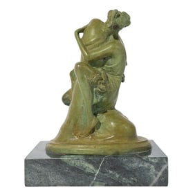 After Bruno Zach Erotic Patinated Bronze Sculpture