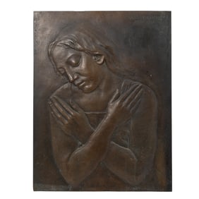 V Rossi Cimmino (1885-1946, Argentinian) Bronze Relief Plaque
