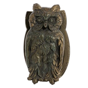 Vintage Owl Hinged Door Knocker