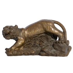 Bronze Sumatran Tiger Sculpture