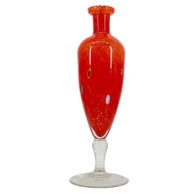 Murano Art Glass Footed Amphora Vase