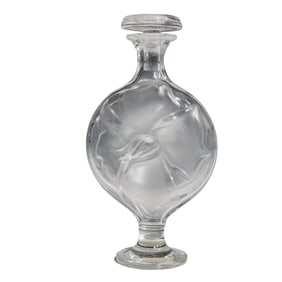 Lalique Crystal "Moulin Rouge" Perfume Bottle W/ Stopper