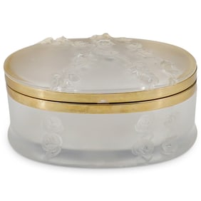 Lalique 'Coppelia' Oval Vanity Box