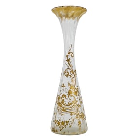 Att. Moser Antique Gilt Glass Vase