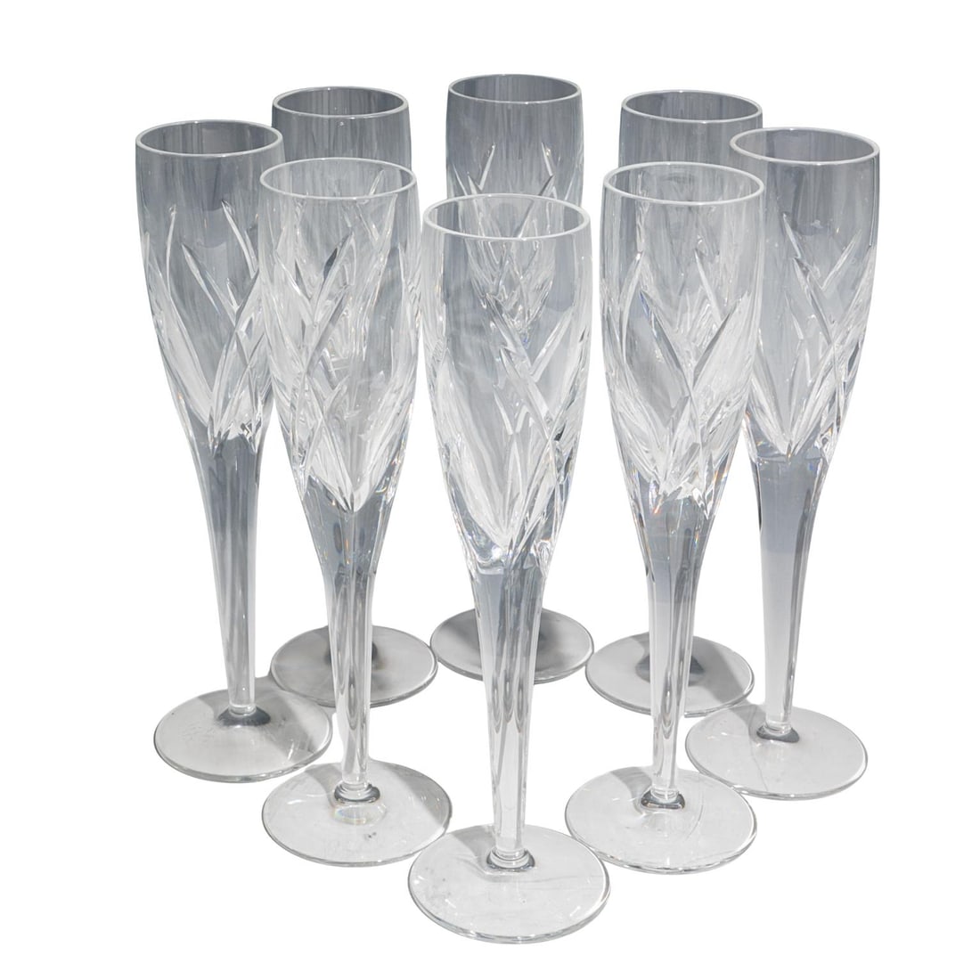 (8 Pc) John Rocha By Waterford Crystal Champagne Flutes Set (1 of 6)