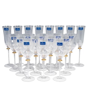 (20 pcs) Villeroy and Boch "Samarkand Gold" Stemware