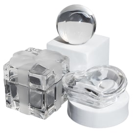 (3 Pc) Tiffany & Co. Art Glass Paperweight Grouping