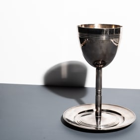 (2 Pcs) Christofle Silver Plated Judaica Set